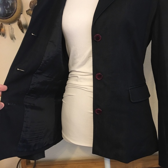 Hillard and Hanson dark blue denim look pant suit - Picture 4 of 8